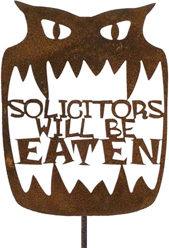 Miniatura 1 de Solicitors será Eaten Acero Patio y Jardín signo