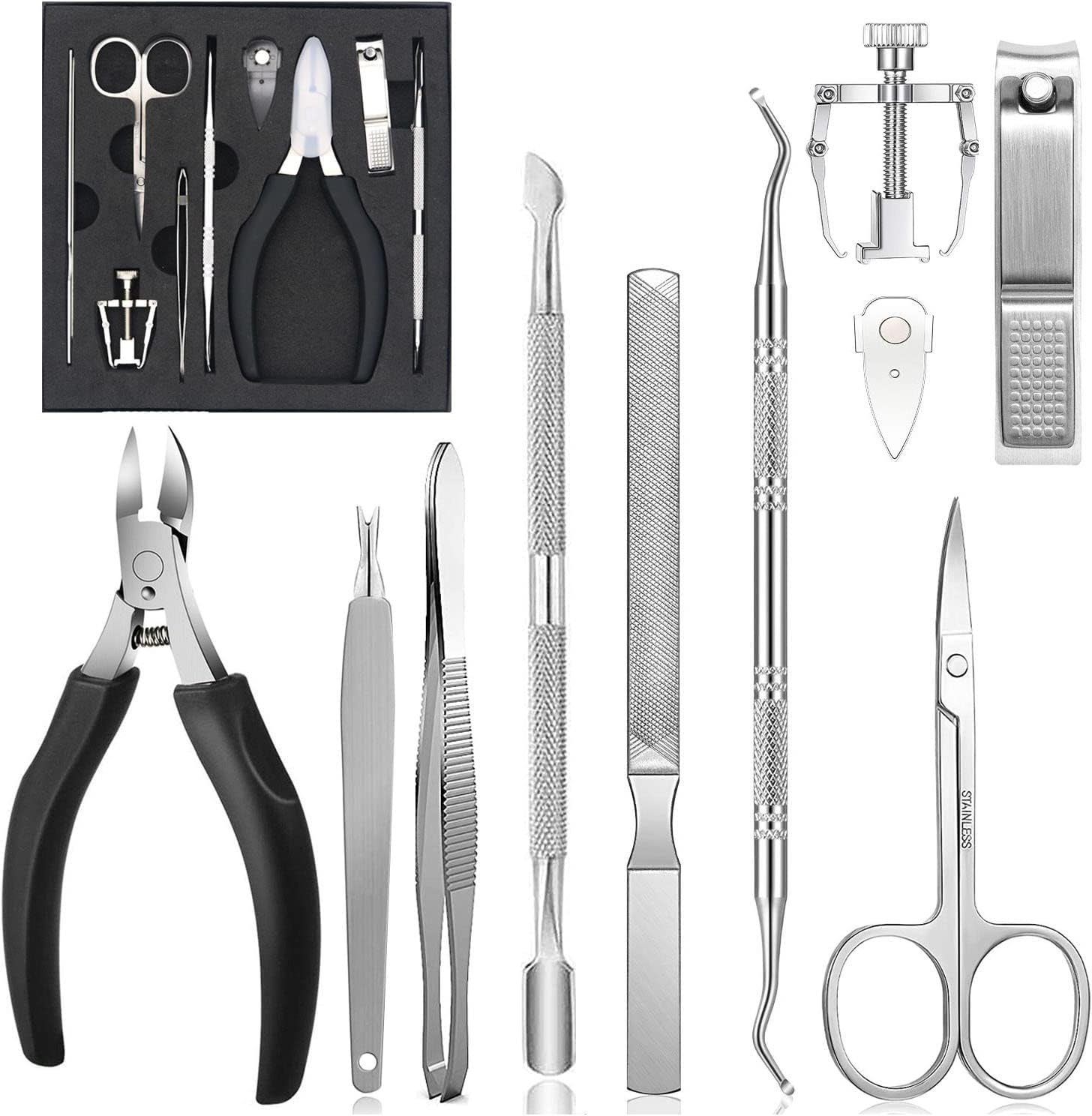 chengzui Toenail Clippers for Seniors Only Ingrown Toenail Tools Ingrown Toenail Removal Kit Professional Ingrown Toenail Tools : Beauty & Personal Care