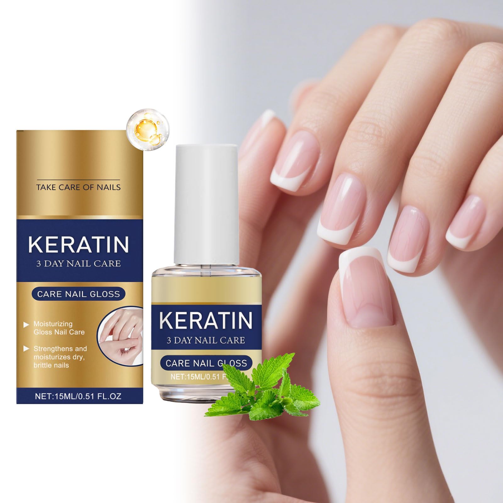 Olio per unghie con cheratina e aminoacidi, cura intensiva di 3 giorni per unghie secche e fragili, nutre intensamente le unghie secche e le cuticole secche, rinforza e idrata per forti (12 pezzi)
