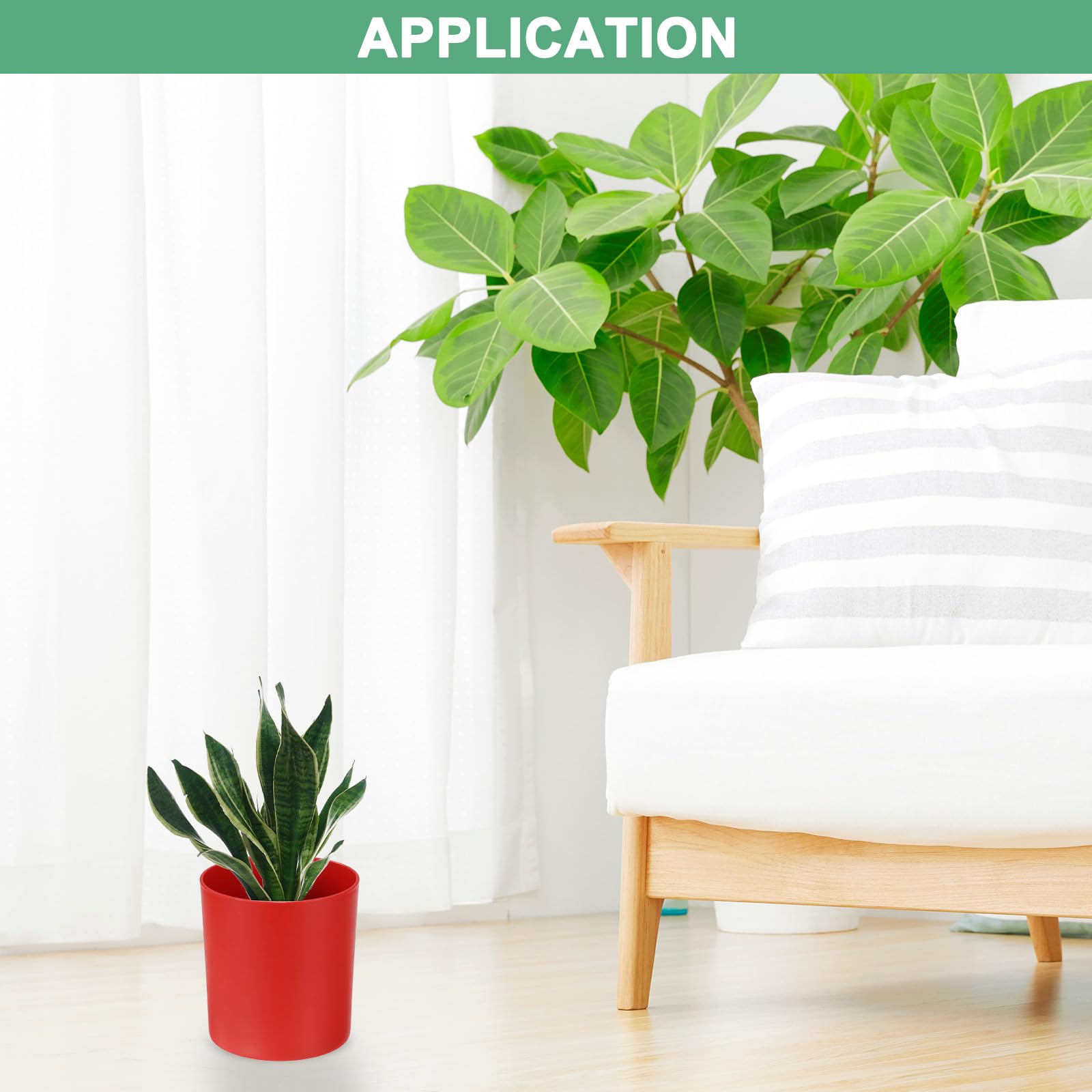 M METERXITY 2-Pack Plastic Plant Pots - Image 4