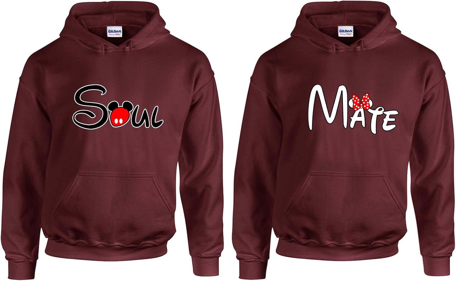 Couple Matching Valentine's Day Outfits Soul & Mate Hoodie Set for Men and Women 1