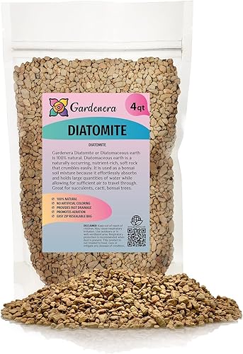 Aditivo para suelo de tierra de diatomeas - 4 cuartos de galón - Diatomita PREMIUM - Mejora el drenaje y promueve el crecimiento de las raíces