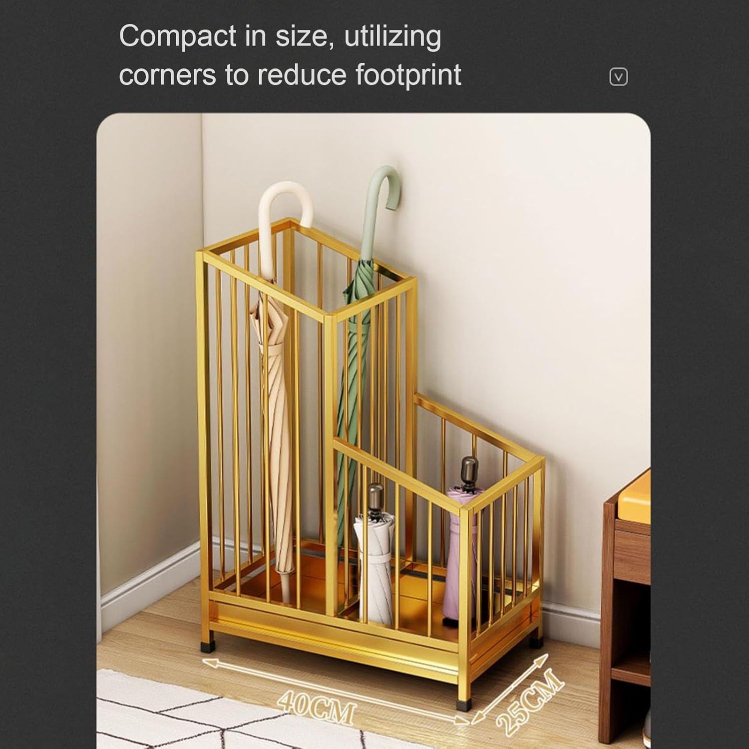 Large Capacity Metal Umbrella Stand for Indoor Use, Stylish Commercial Hotel Umbrella Holder, Elegant Entryway nizer, Durable Metal Design, Space-Saving Solution.