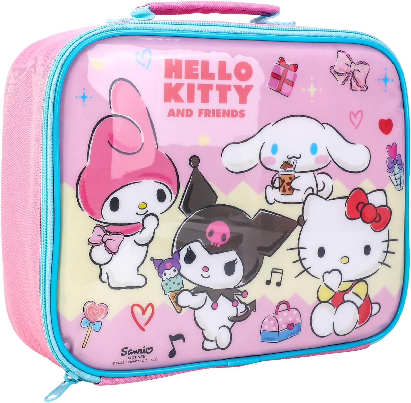 Hello Kitty & Friends Insulated Lunch Box Bag for Boys and Girls, Perfect Size for Packing Hot or Cold Snacks for School and Travel, BPA Free