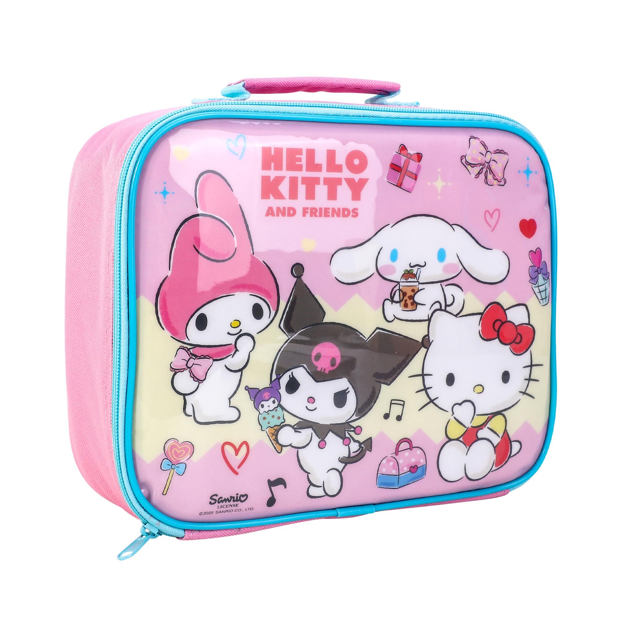 Hello Kitty & Friends Insulated Lunch Box Bag for Boys and Girls, Perfect Size for Packing Hot or Cold Snacks for School and Travel, BPA Free