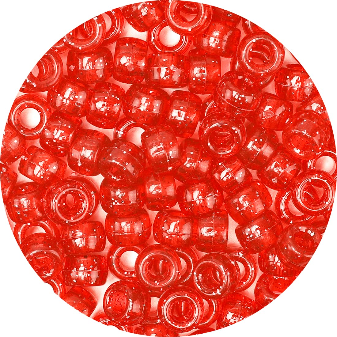 Iooleem Perline Pony (1000 Perline Pony Rosse Glitterate), Perline Per La Creazione Di Gioielli, Perline Pony, Per Artigianato, Forniture Per Perline, Materiali Artistici E Artigianali Per La-image