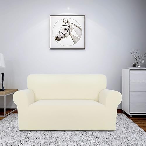 Miniatura 2 de Easy-Going Funda elástica de vellón para sofá de elastano, suave, antideslizante, protector de muebles lavable con espuma antideslizante y parte