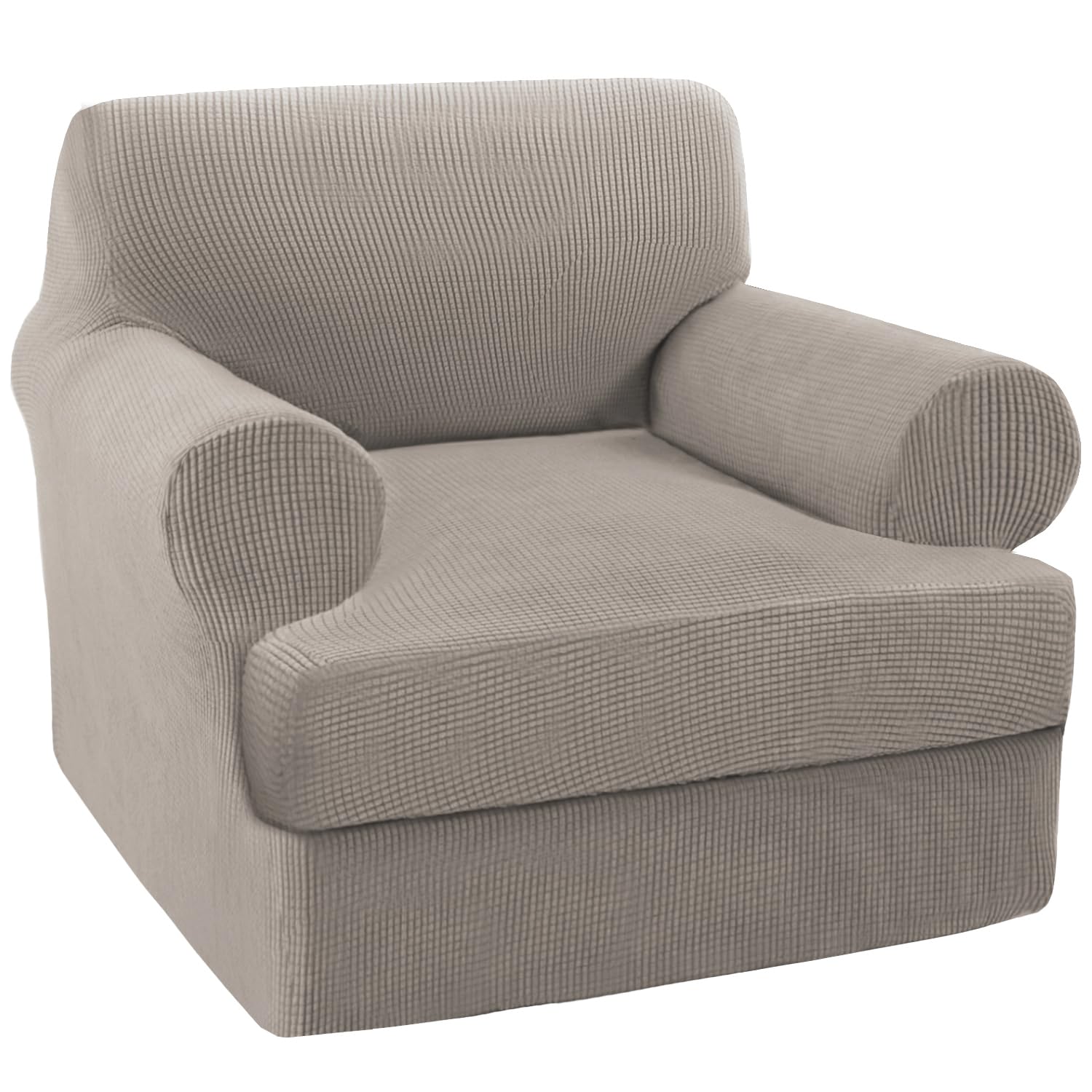 Turquoize T Cushion Chair Slipcover Armchair Slipcover for Living Room Stretch Sofa Couch Cover Soft Armchair Cover Washable Furniture Covers with