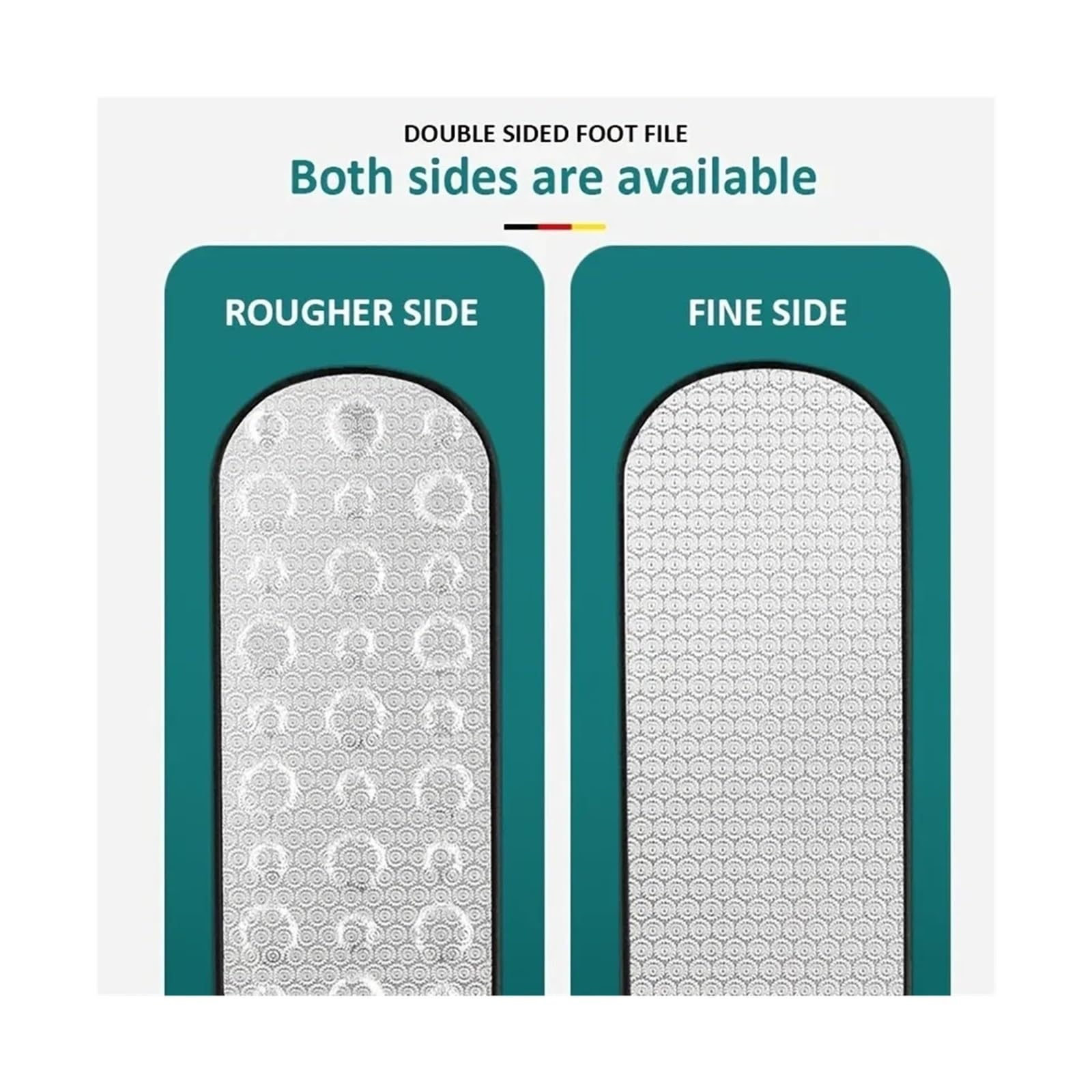 Fußfeile Aus Edelstahl 304, Doppelseitiger Hornhautentferner for Abgestorbene Haut, Professionelle Pediküre-Werkzeuge, Hornhautschaber(6Pcs Black)
