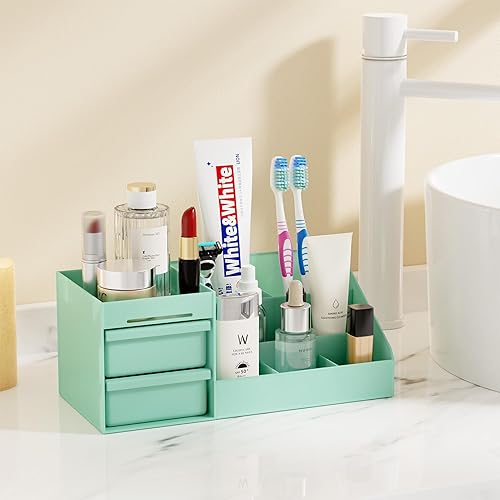 Miniatura 4 de VITVITI Makeup Organizer Countertop, Plastic Toothbrush Holders for Bathroom, Bathroom Organizers and Storage with Drawer for VanityCounterSink
