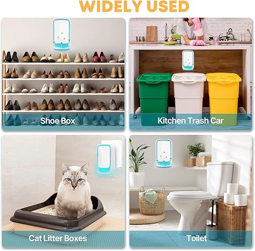 Miniatura 7 de Paquete de 8 ionizadores de aire enchufables para el hogar, tecnología de iones negativos, purificador de aire para dormitorio, funcionamiento