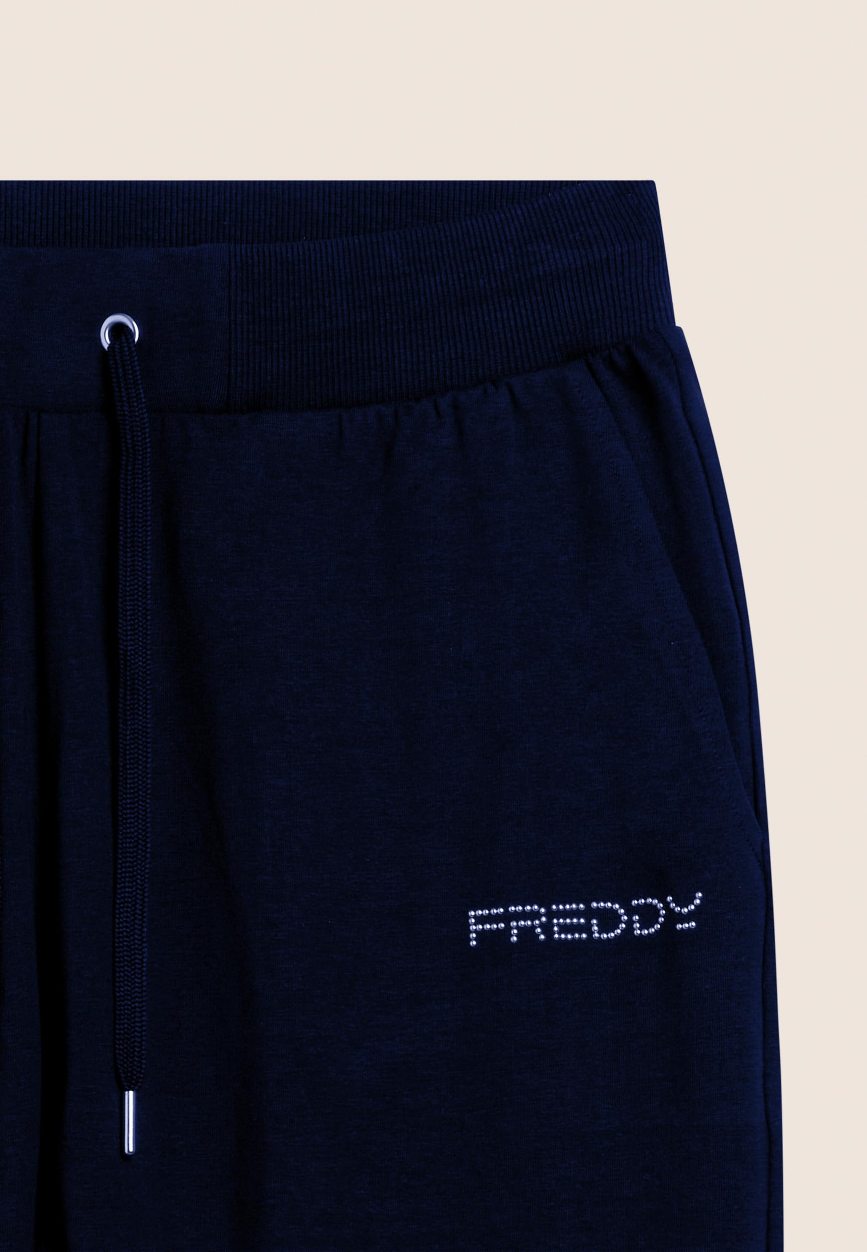 FREDDY S26WCRP17 spodnie sportowe ze sznurkiem i logo