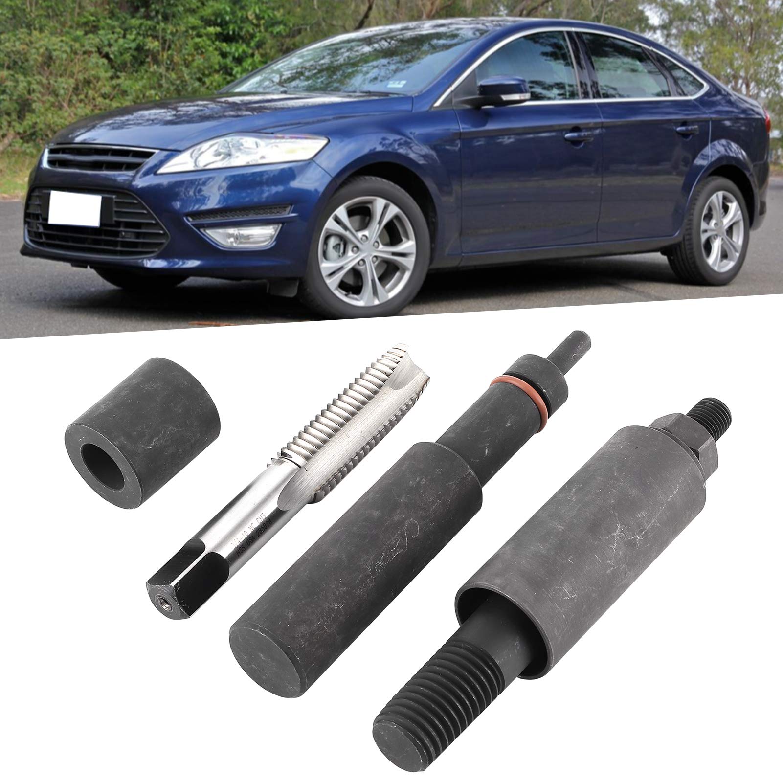 Tbest Kit de Instalación de Removedor de Manga de Inyector, 4 Piezas, Apto para Motores Diésel 6.0L 6.4L 2003-2010 con Grifo Separado y Junta Tórica