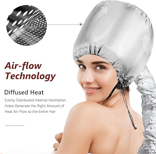 Miniatura 4 de Accesorio portátil para secador de pelo para peinado, color de cabello, condición del cabello y más - plateado