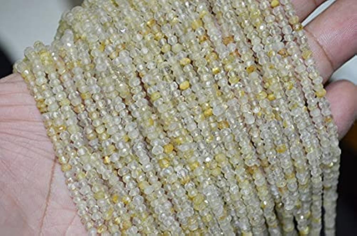 Rutiles dorés rondelles facettées 3mm pour création de bijoux de luxe