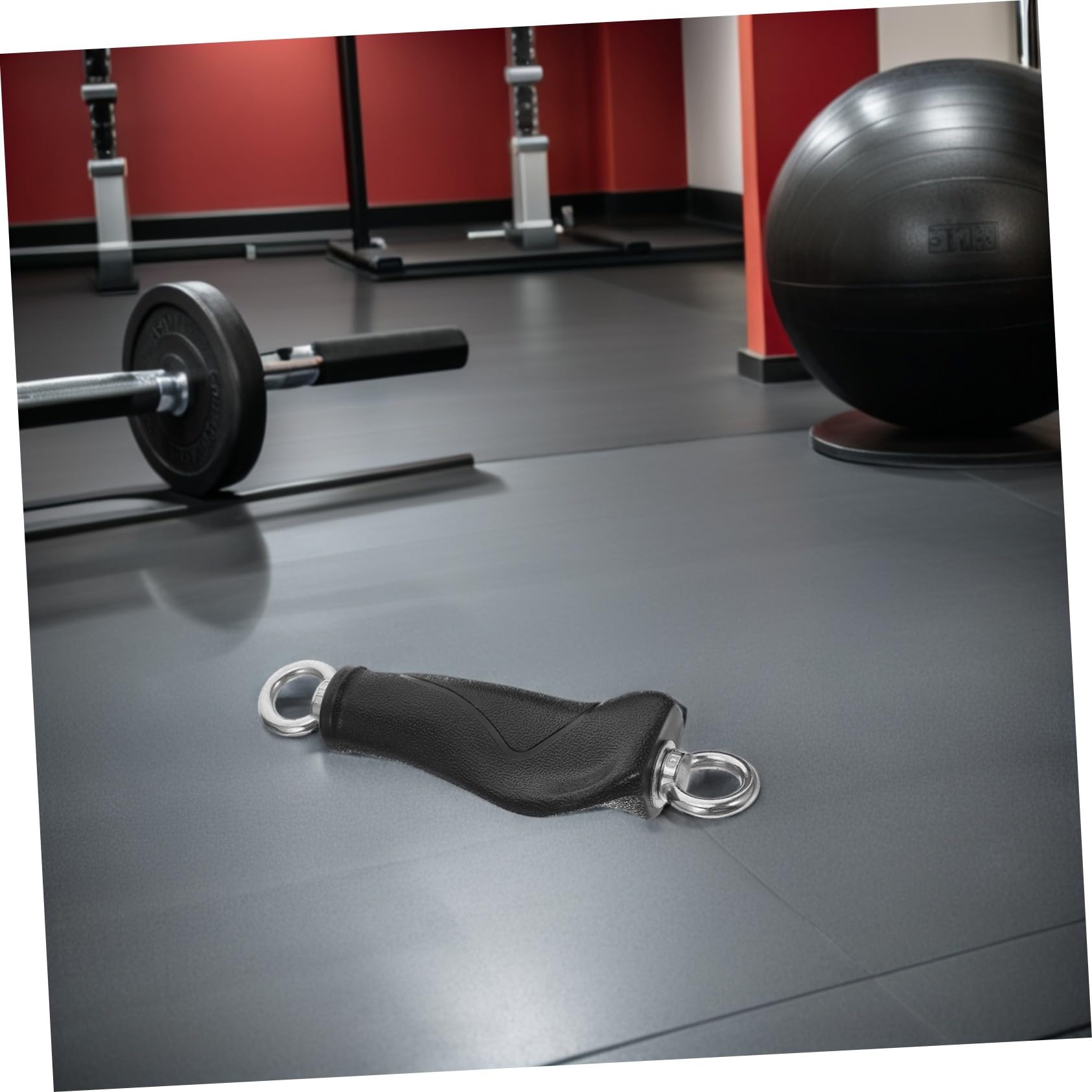 Anneome 2 Szt. Szt Uchwyty Do Maszyn Kablowych z Podwójnym Pierścieniem Ergonomiczne Wytrzymałe Rączki Do Treningu Siłowego Kompatybilne z Różnym Sprzętem Fitness Wygodne i Trwałe