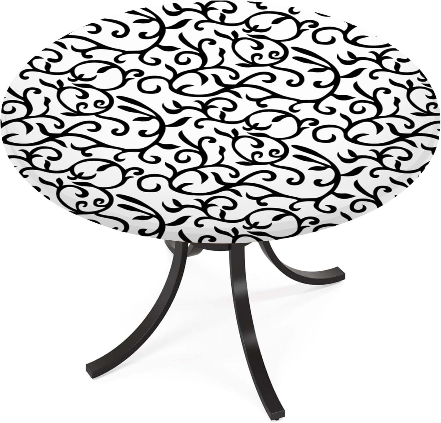 FUANGUI Cloth Round Tablecloth Elastic Fitted Round Table