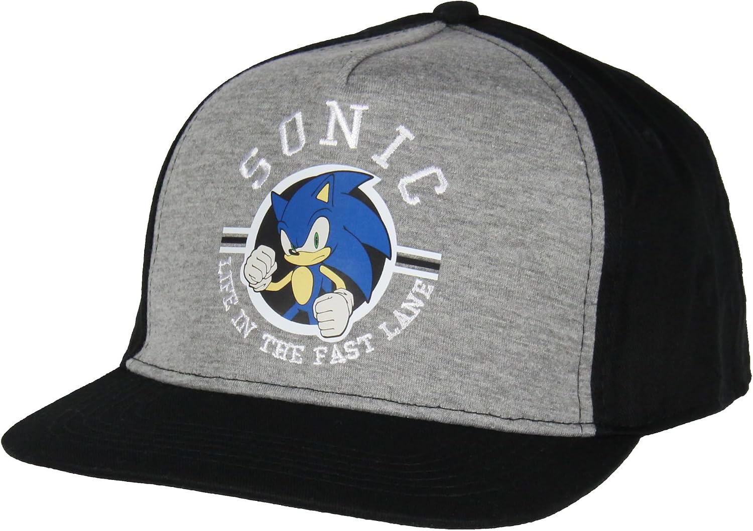 Sonic The Hedgehog Youth Snapback Hat Life in the Fast Lane Kids Adjustable Hat Black