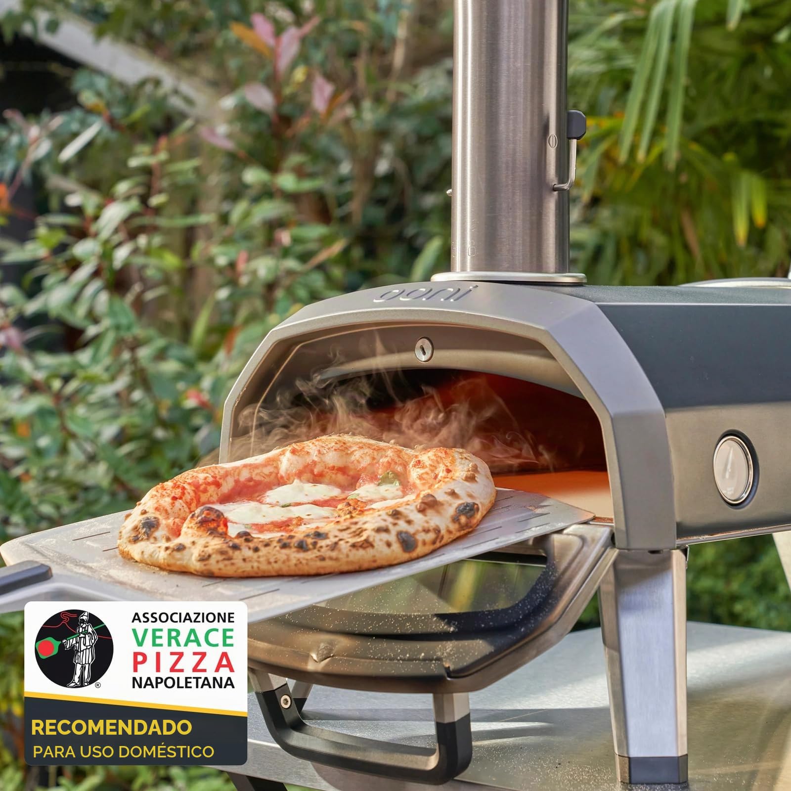 Ooni Karu 12G horno multicombustible para pizzas – Horno de pizza portátil para exterior – Horno versátil para pizza, carne, pescado y más – Horno de gas/madera/carbón – Pizza oven