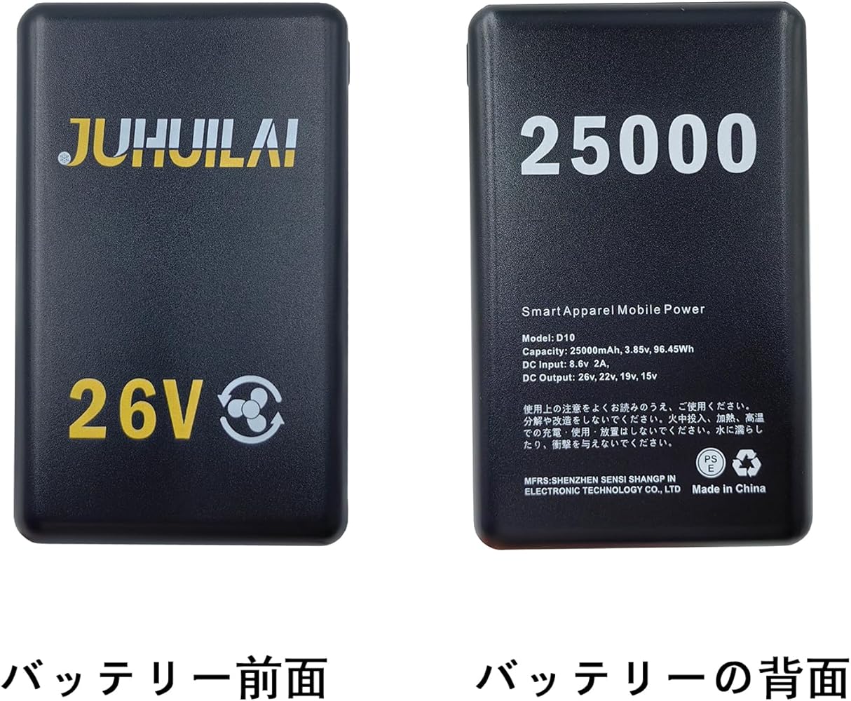 Amazon.co.jp: 【JuHuiLai】2024新登場26 V超高出力ファン