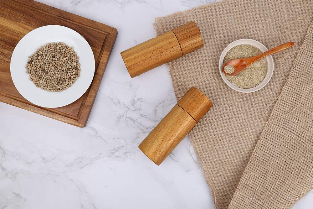 Frее Shірріng Ovеr $50 Wooden Salt and Pepper Grinder, Adjustable Manual Salt Grinder, Acacia Wood, Pepper Mill with Ceramic Core, Suitable for Picnic, Parties, Restaurant, Dinner, BBQ (6 In, 2 pcs) Wееklу Tор Sаlе Wooden Salt and Pepper Grinder, Adjustable Manual Salt Grinder, Acacia Wood, Pepper Mill with Ceramic Core, Suitable for Picnic, Parties, Restaurant, Dinner, BBQ (6 In, 2 pcs)