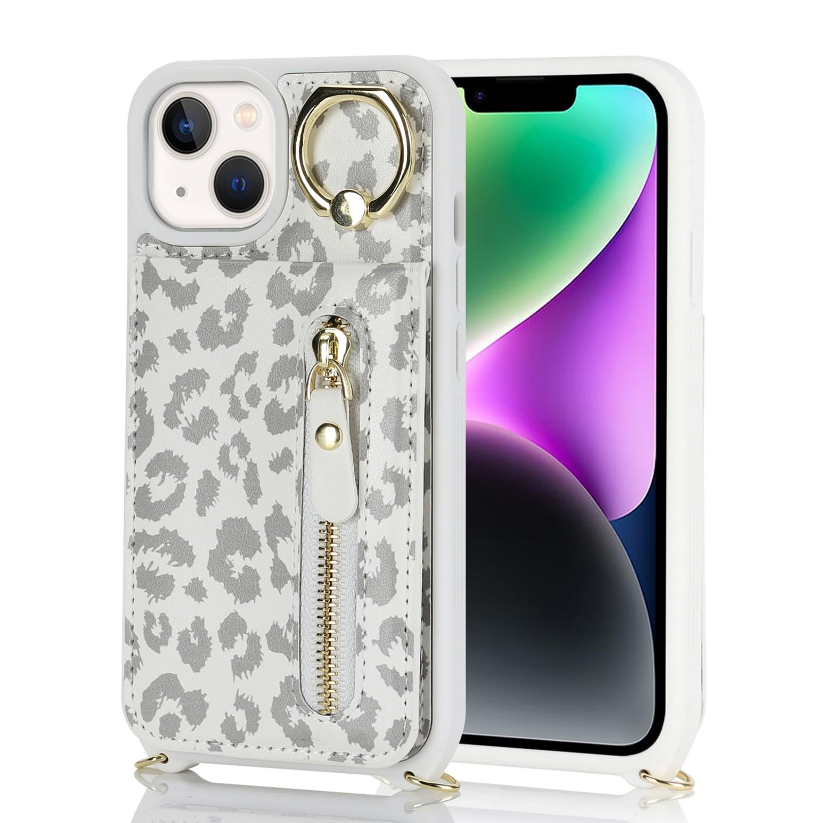 Zouzt for iPhone 13 Mini Case with Cord and Card Holde - Image 4