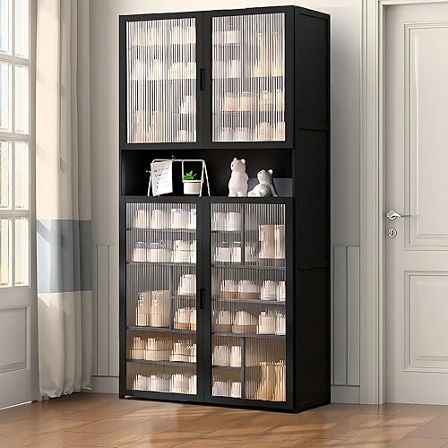 Miniatura 11 de Zapatero alto con puertas acrílicas, armario de zapatos de bambú de gran capacidad de 10 niveles, 40-45 pares de zapatero independiente y Color