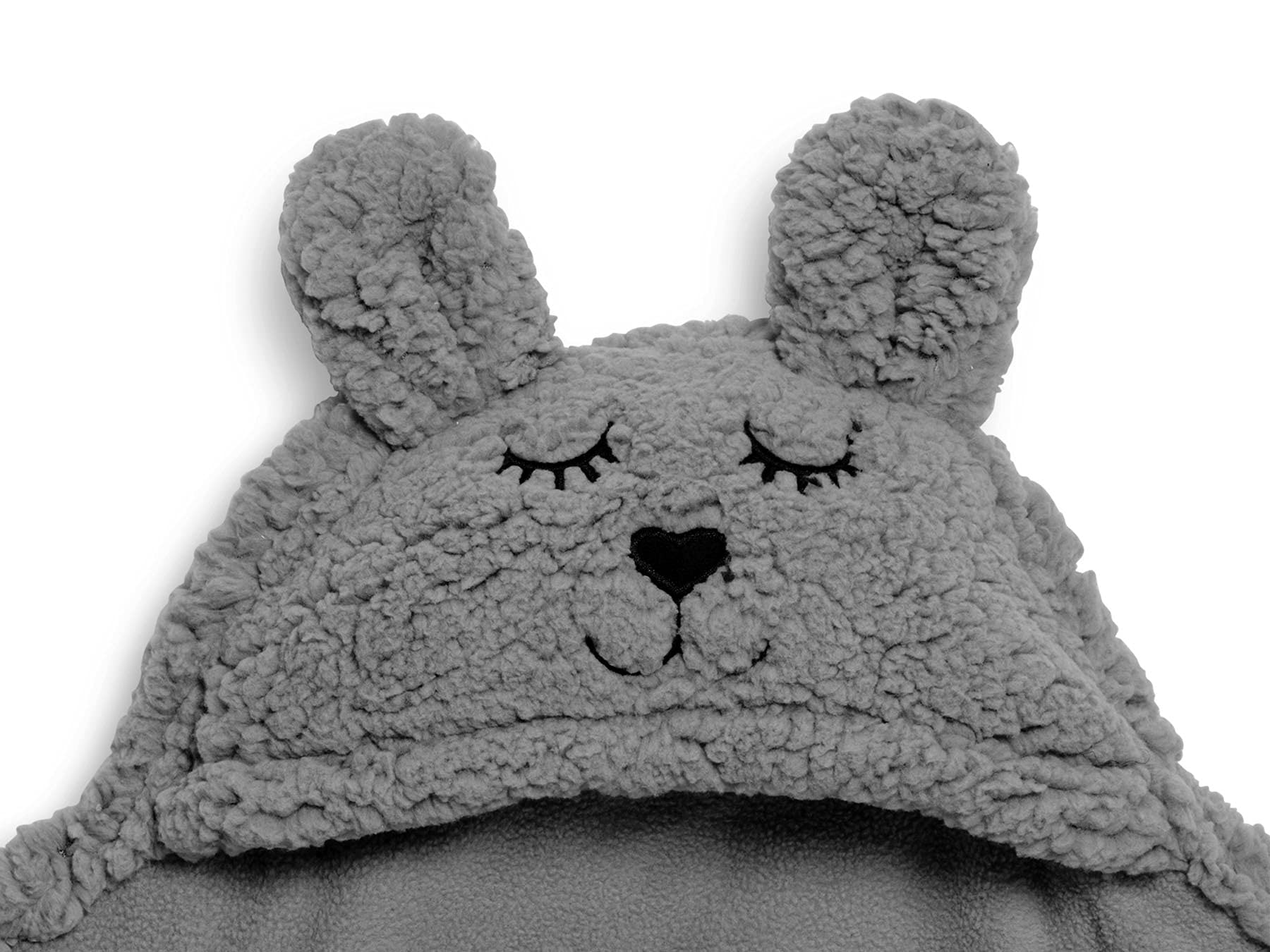 Jollein Kocyk Bunny Wrap, 100 cm Długość x 105 cm Szerokość, Storm Grey