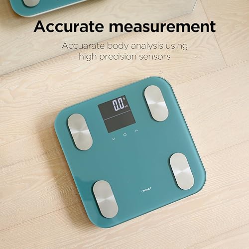 Miniatura 3 de mooas Báscula inteligente para peso corporal, grasa y Bluetooth, apta para FSA HSA, báscula digital de baño con IMC, grasa corporal, masa muscular,
