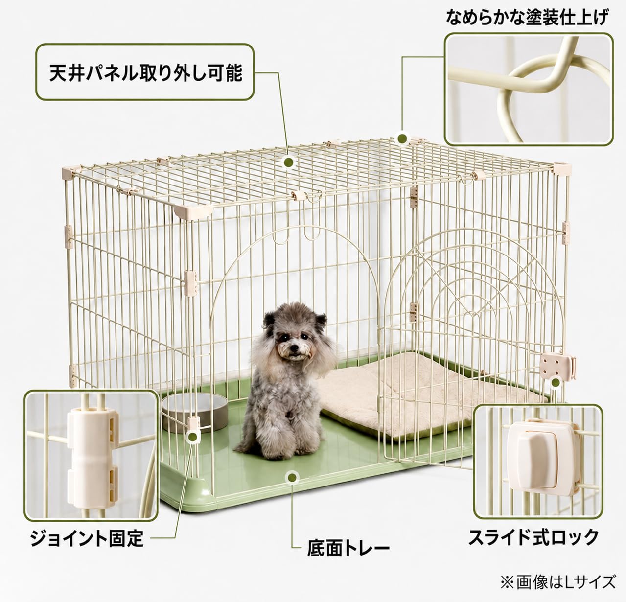 Amazon.co.jp: タピパンダ＼TAPI PANDA 犬用 ケージ 猫用 屋根取り外し
