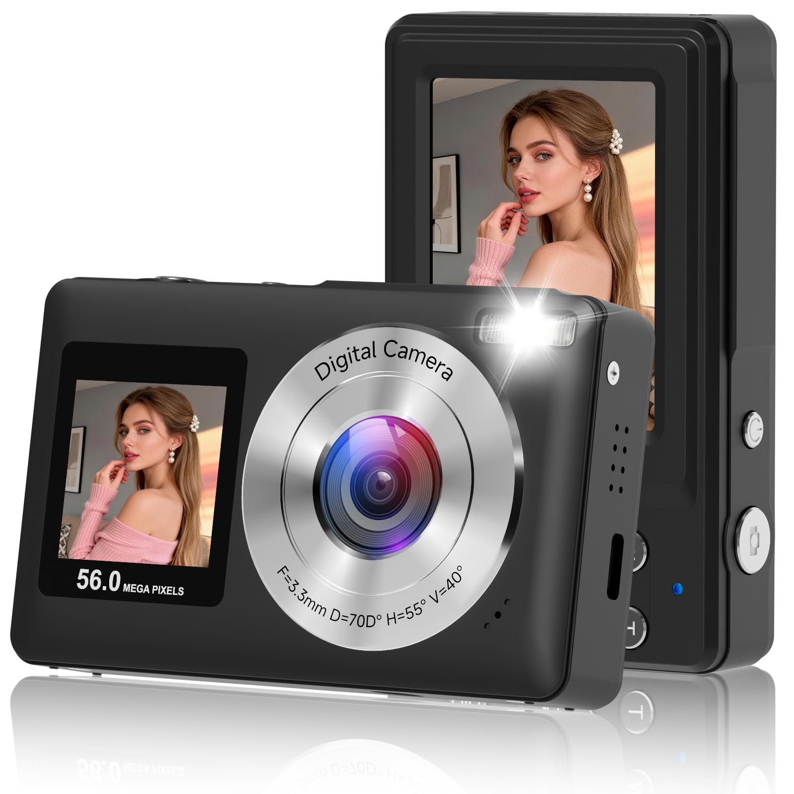 ビデオカメラ FEDICK DIGITAL CAMERA Amazon.com : Digital Camera, 2026 Upgraded 56MP Camera with Selfie