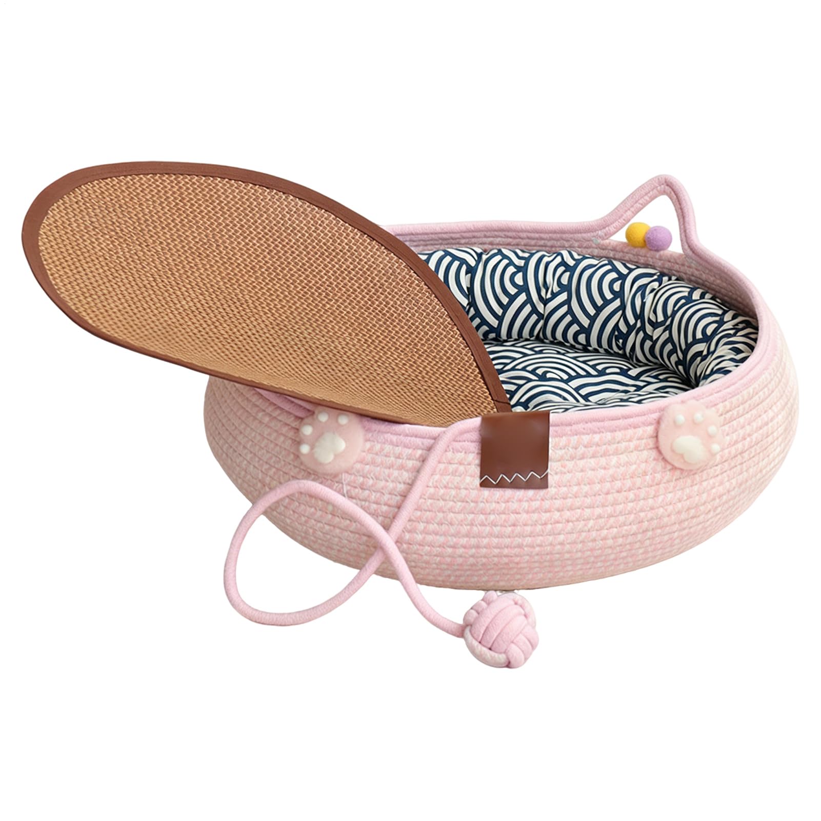 Camas para Gatos Pequeños con Cojín Suave para el Descanso en Interiores