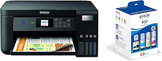 Epson EcoTank ET-2850 Print/Scan/Copy Wi-Fi Printer, Black with Additional Ink Multipack