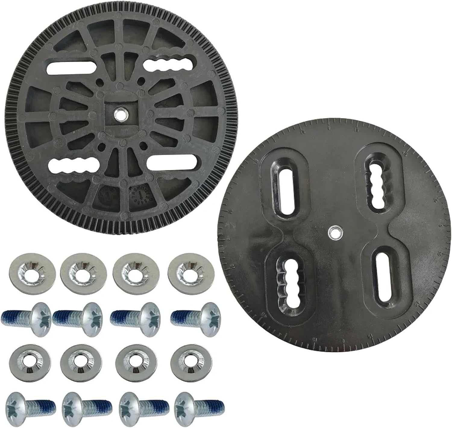 Lawsen 97.5mm/83mm Snowboard Binding Mounting Plate Disc 4 Hole Pattern 4 x 4 Spare Parts Strap-in Technine with Screw Fixing Set