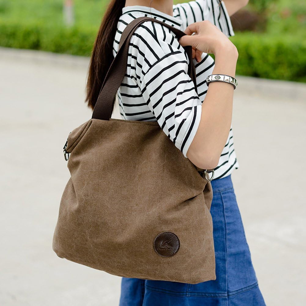 ELEOPTION® Women's Simple Style Vintage Canvas Handbag Shoulder Bag Totes Shopper Hobo Bag For Women Girls Students