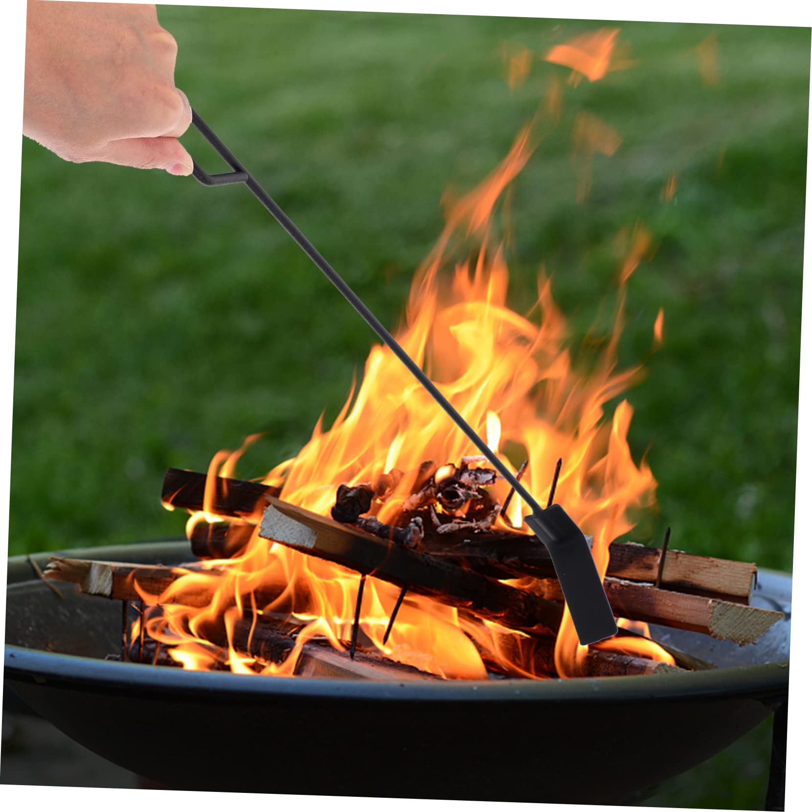 Balacoo Ergonomic BBQ Grill Ash Rake Ash Tool for Grill Material Easy to Store for Coal and Ash Removal Household Cleaning