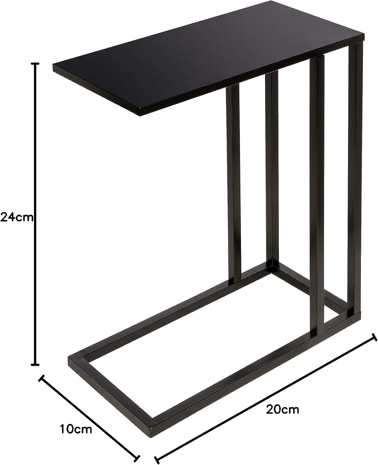 Honey-Can-Do C End Table TBL-08725 Black : Home & Kitchen