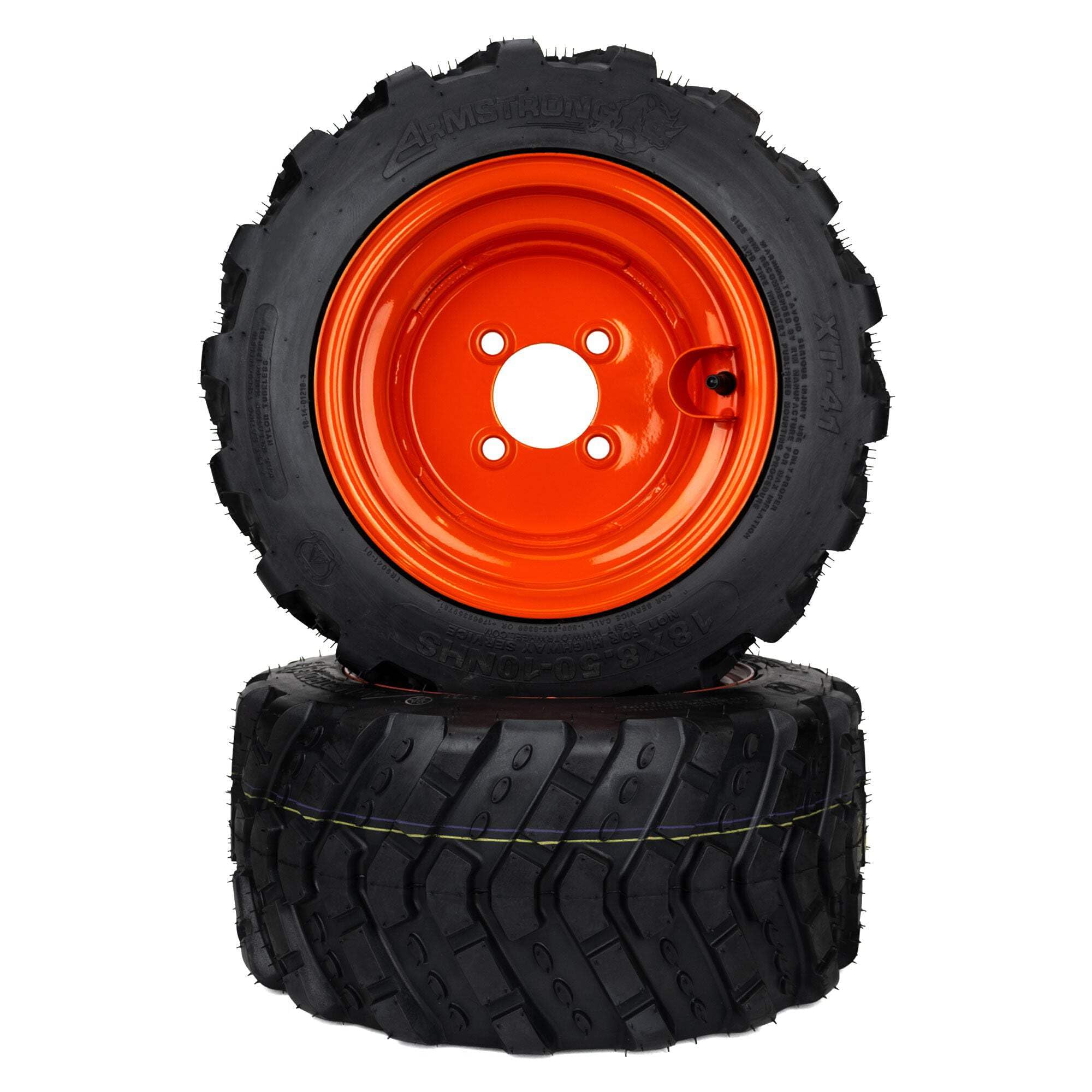 Amazon.com: (2) Aggressive Tire Assemblies 18x8.50-10 Fits Kubota
