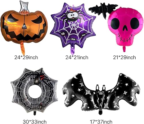 Miniatura 2 de Juego de globos de Halloween, globos de Mylar de gran tamaño para decoración de fiesta de Halloween