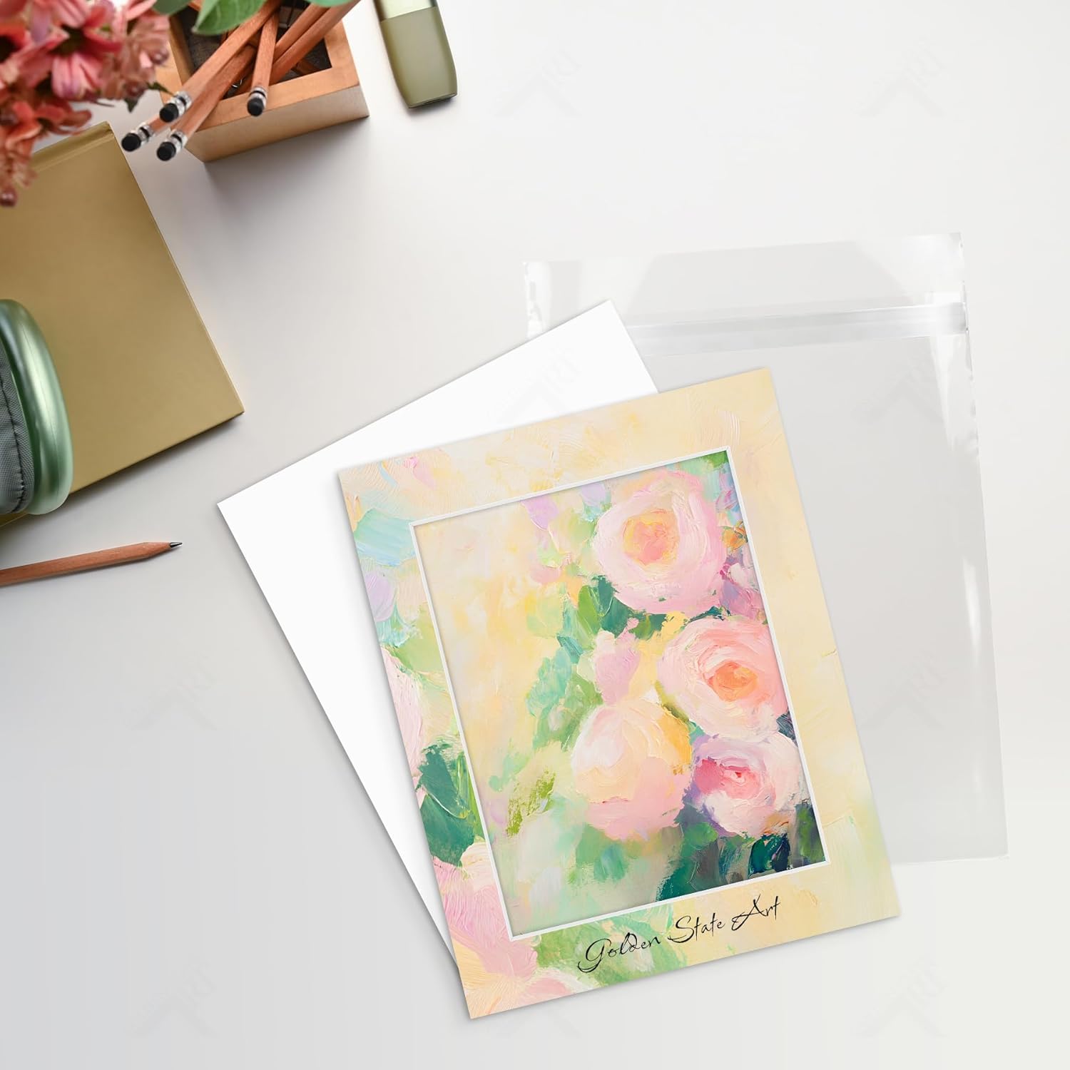 Golden State Art, Pack of 10, 11x14 White Picture Mat Full Set - Fit 8.5x11 Photo/Certificate - High Premier Acid Free Bevel Pre-Cut White Core Mattes - Includes 10 Backing Backer Board & Clear Bags