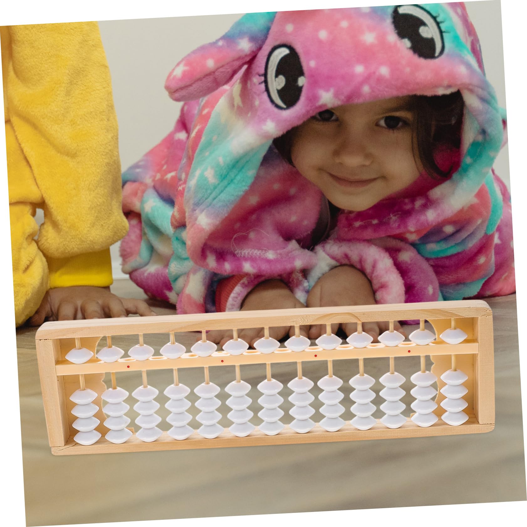 HANABASS Ábaco Aritmético de Madera con 13 Niveles y 5 Cuentas | 1 Pieza, para Estudiantes y Niños, Ligero y Seguro para Uso, Educación Matemática Temprana y Kindergarten Color Aleatorio