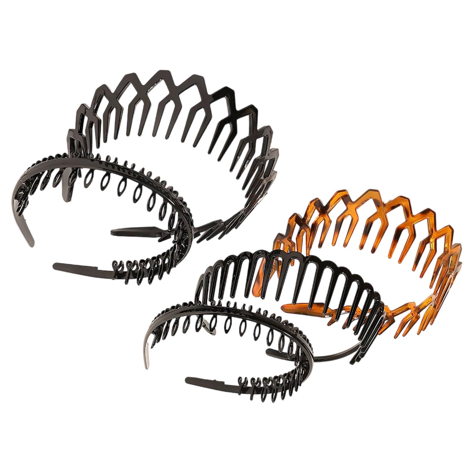 YUXITA Pack Of 5 NonSlip Teeth Grip Hairband For Women Girl Men Multiple Use Designs Headbands For Sports Work Everyday Use