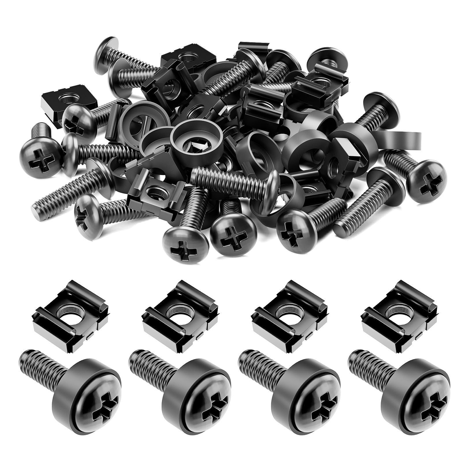 iwillink 20 Set M6 x 20mm Rack Screws and Cage Nuts Kit
