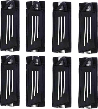 8 Pack Elastic Bike Bicycle Ankle Leg Riding Puttee Cycling Safety Bind Pant Bands Clip Strap Belt Fully Adjustable Cycling, Jogging, Camping Black