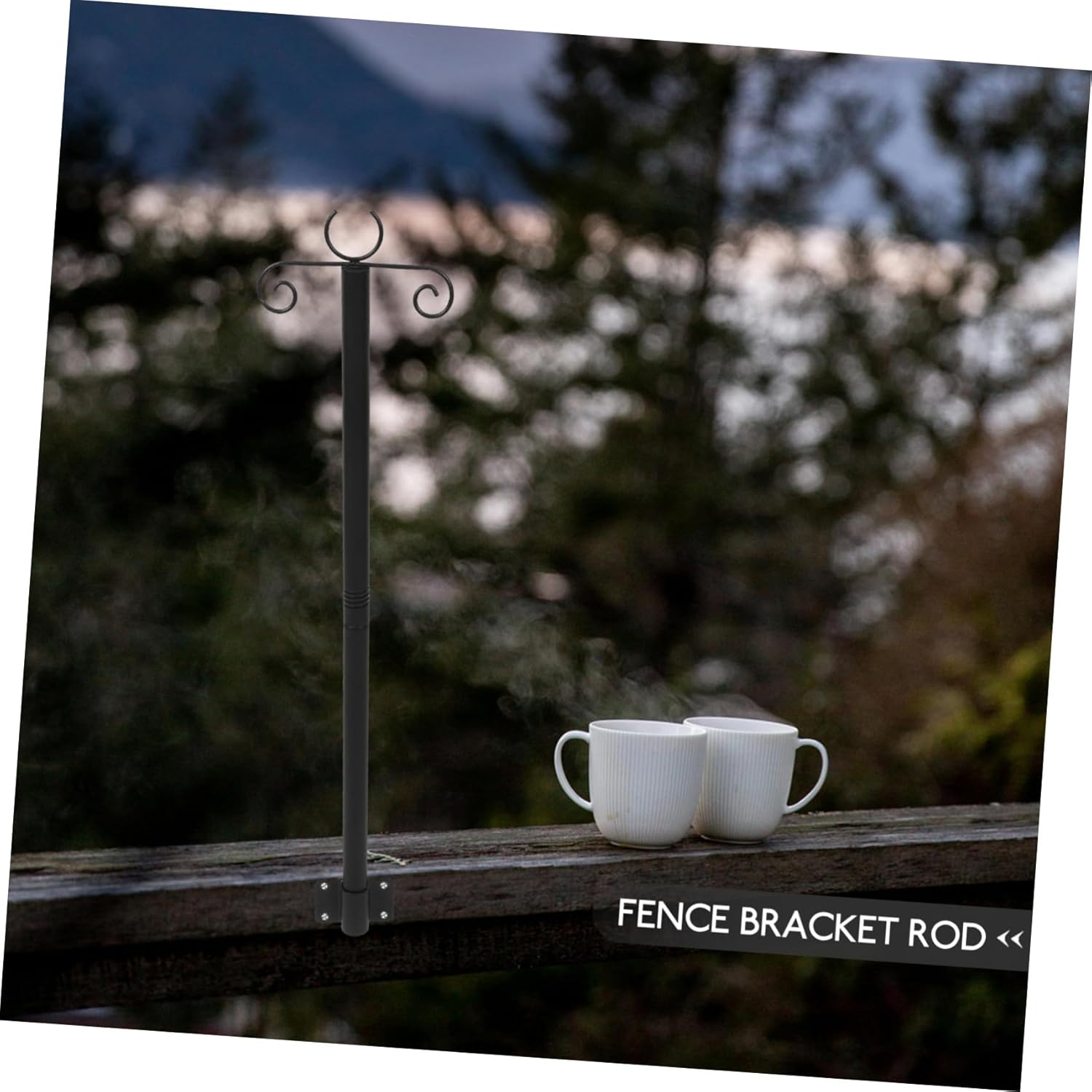 Hanging String Light Support Rod Outdoor Bird Feeder Hanger Stainless Steel Easy Installation
