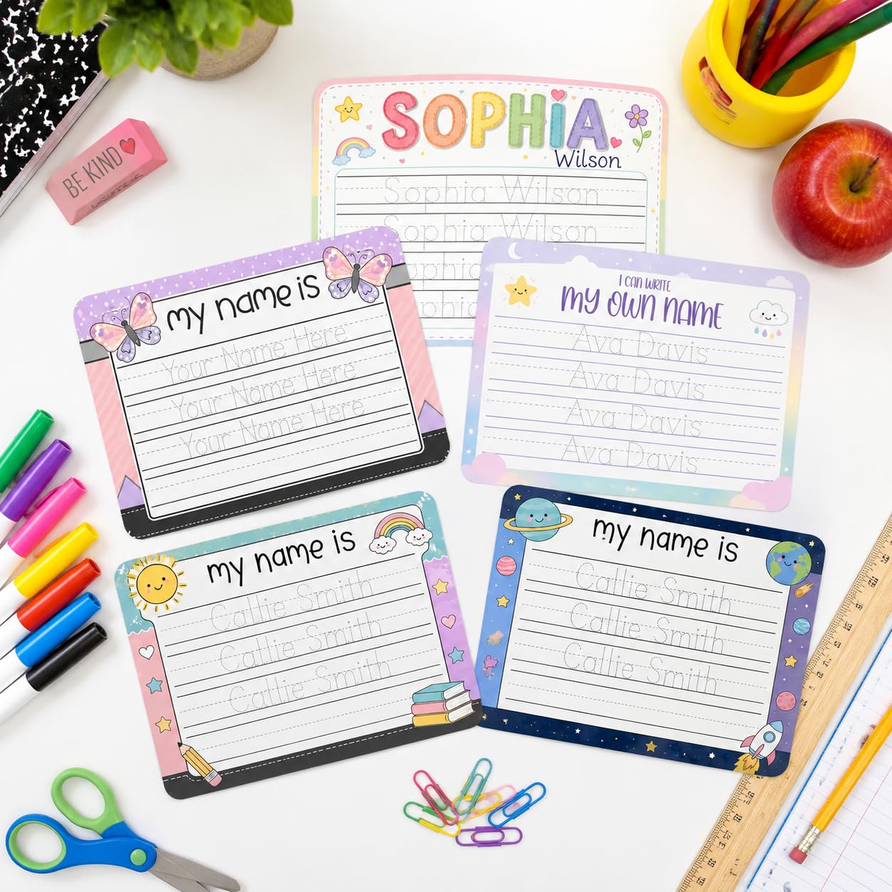 Personalized Name Writing Practicing Board, Learn to Write Name