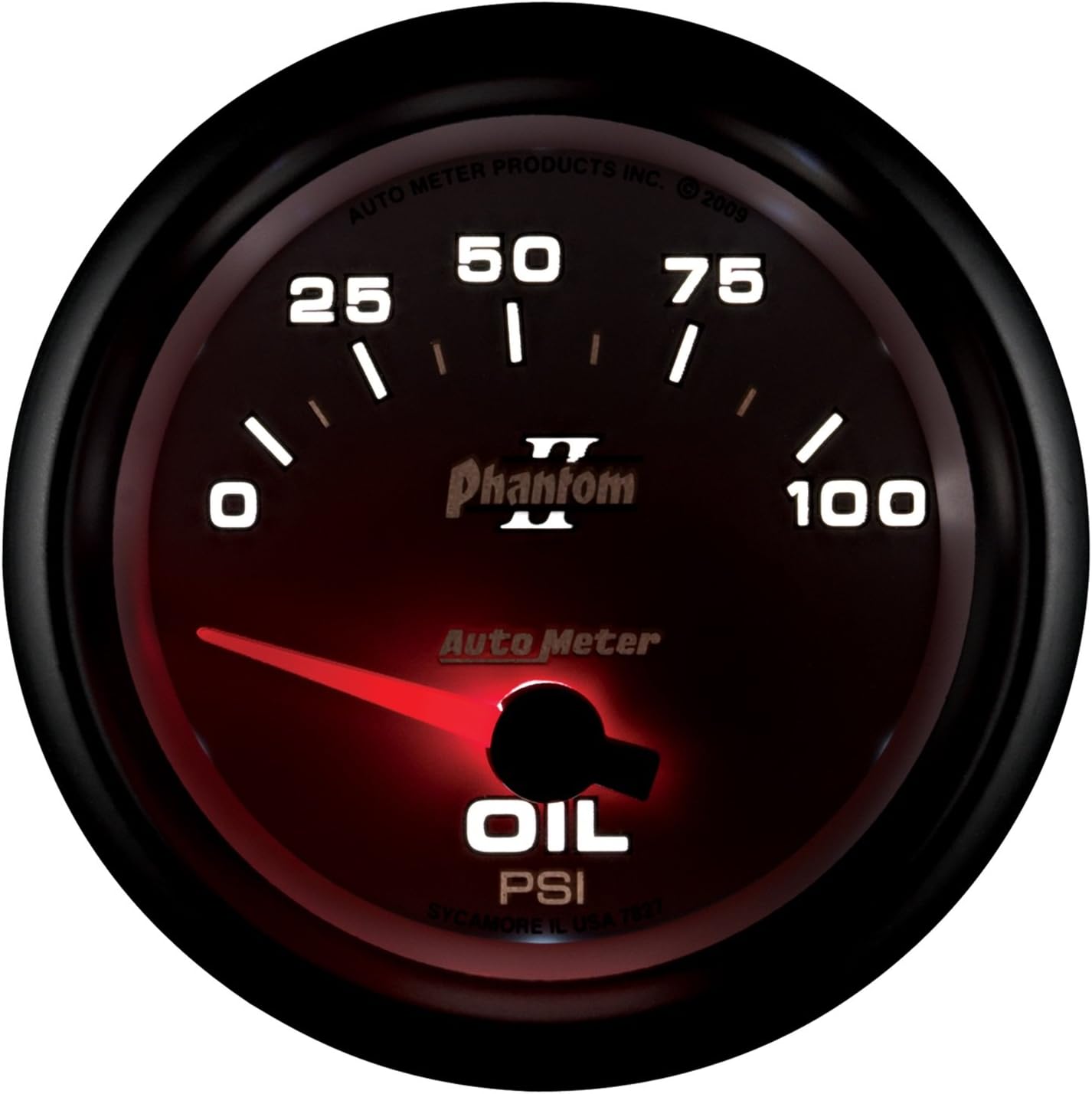 Greatest Product Auto Meter 7827 Phantom II 2-5/8 0-100 PSI Short Sweep Electric Oil Pressure Gauge