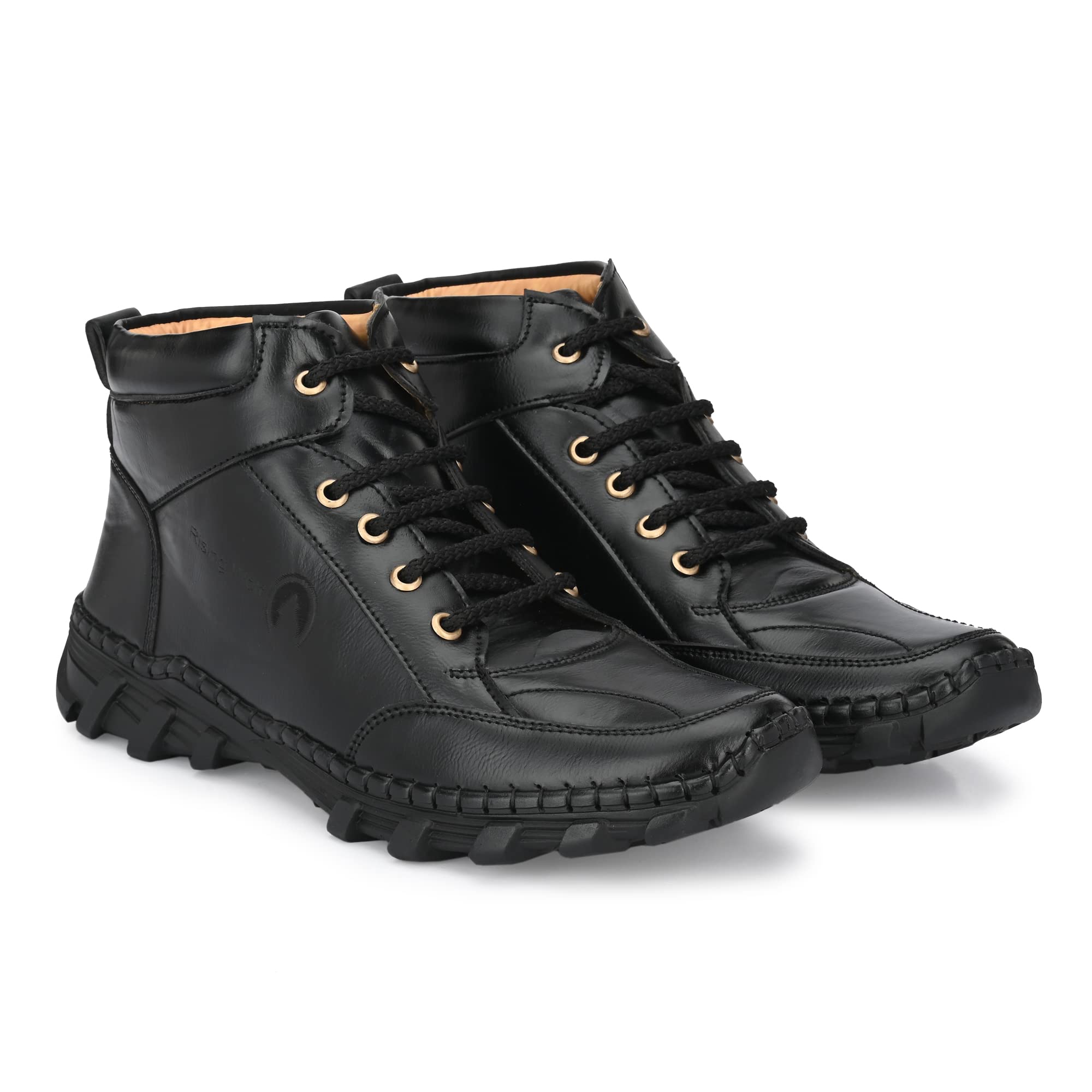 Rising Wolf Black Synthetic Leather Mens Casual Boots (B0B4DMPRZD) Amazon Price History, Amazon Price Tracker