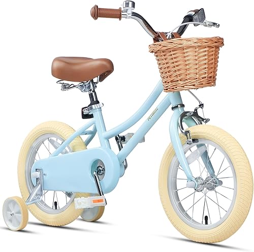 Miniatura 9 de Petimini Vintage Kids Bike for Girls, 12–20 Inch Classic Bicycle with Wicker Basket & Bell, High Tensile Steel Frame, Training Wheels (12–18”), 85%