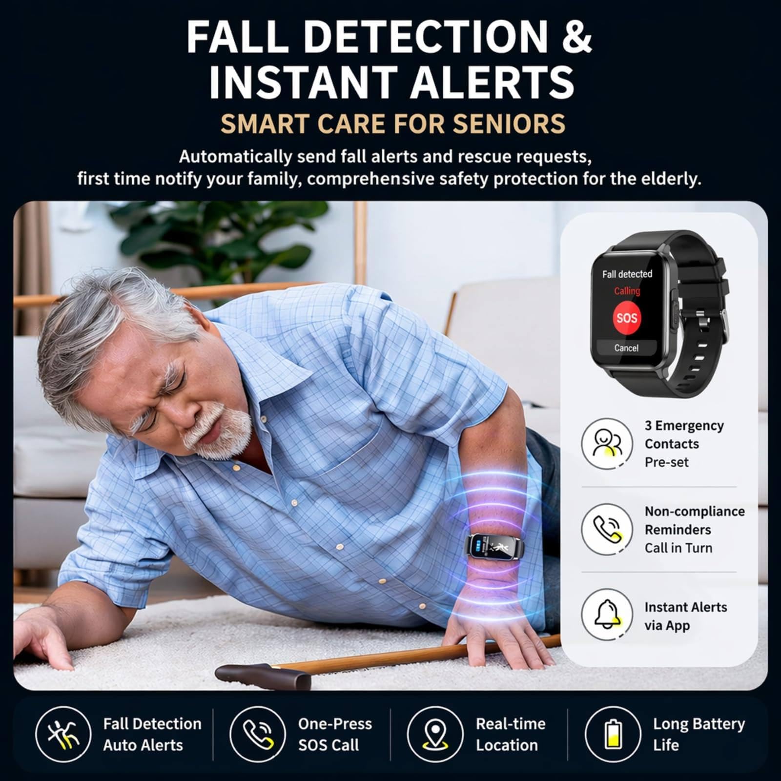 Reloj Inteligente para Mayores con Rastreador GPS C